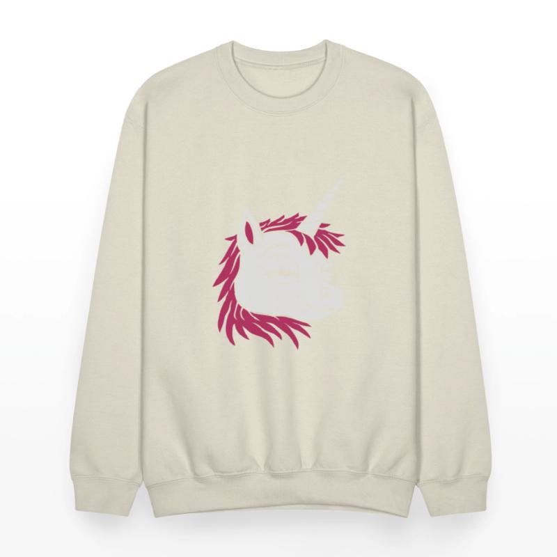 Cartoon face happy unicorn