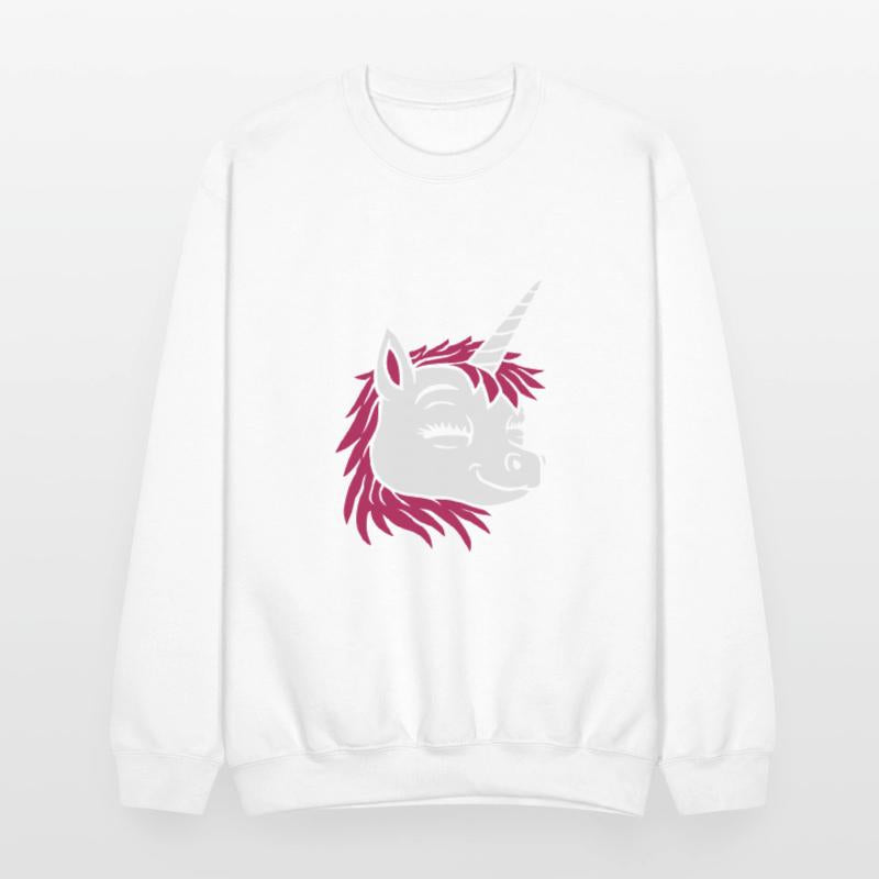 Cartoon face happy unicorn