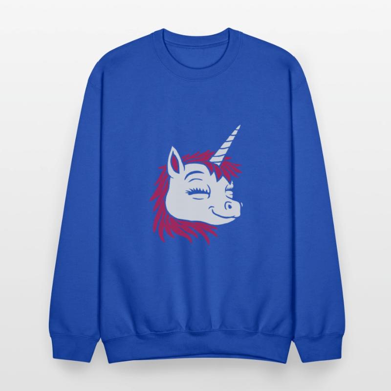 Cartoon face happy unicorn