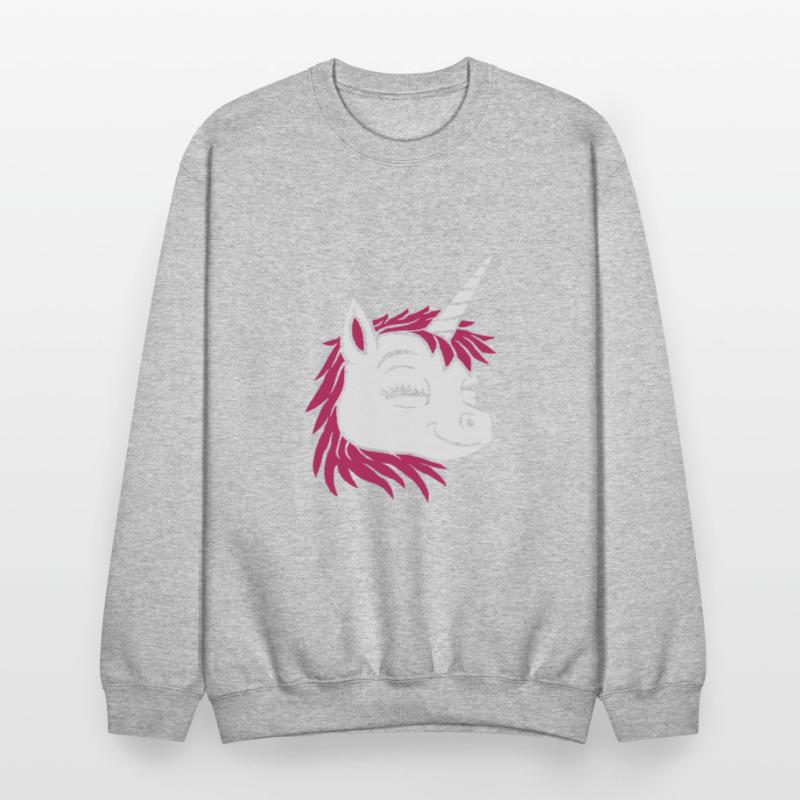 Cartoon face happy unicorn