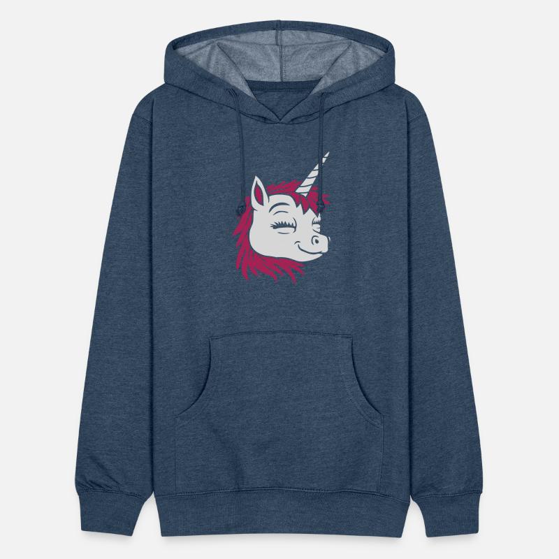 Cartoon face happy unicorn