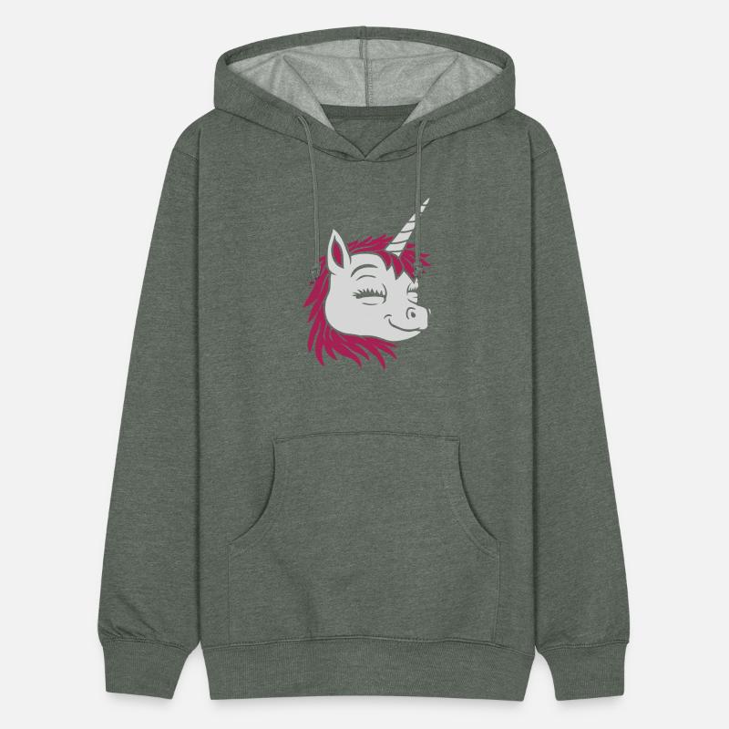 Cartoon face happy unicorn