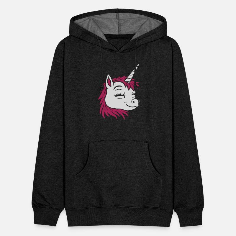 Cartoon face happy unicorn