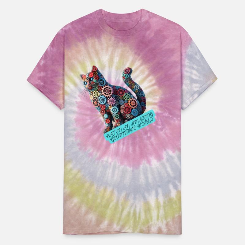 Cat in an amazing geometric world