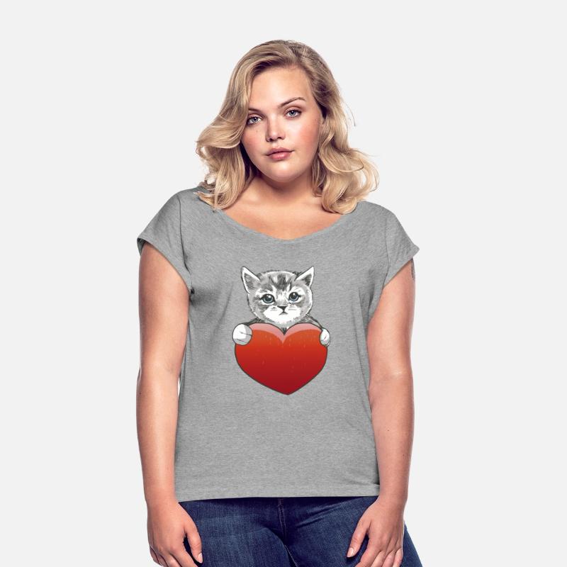 Cat Red Heart Love Animal Love