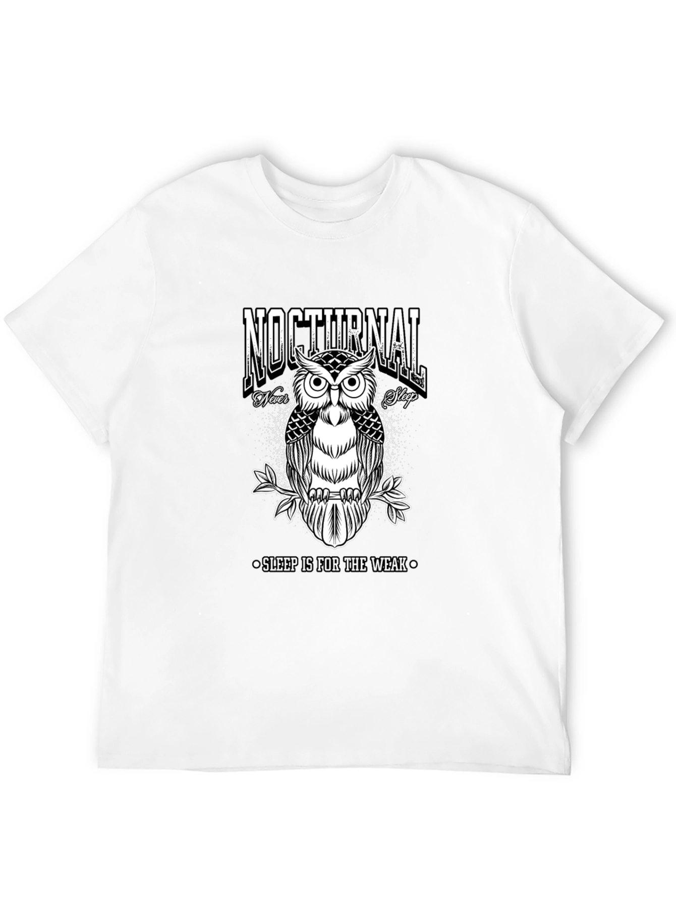 Nocturnal Owl Graphic Black T-Shirt