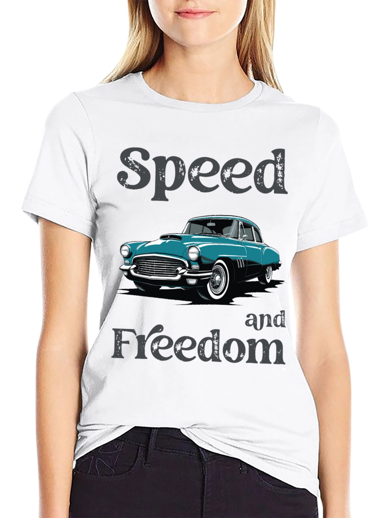 Speed and Freedom Classic Car Graphic Tee