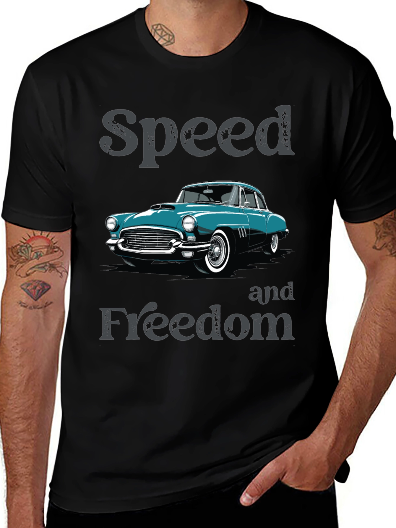 Speed and Freedom Classic Car Graphic Tee