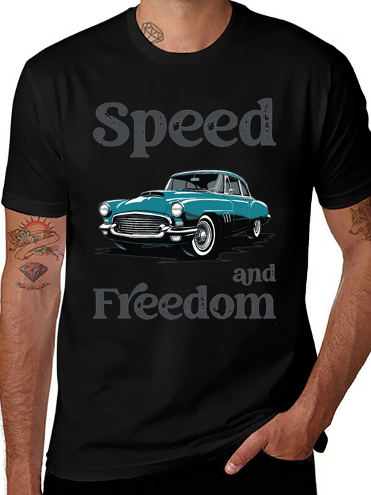 Speed and Freedom Classic Car Graphic Tee