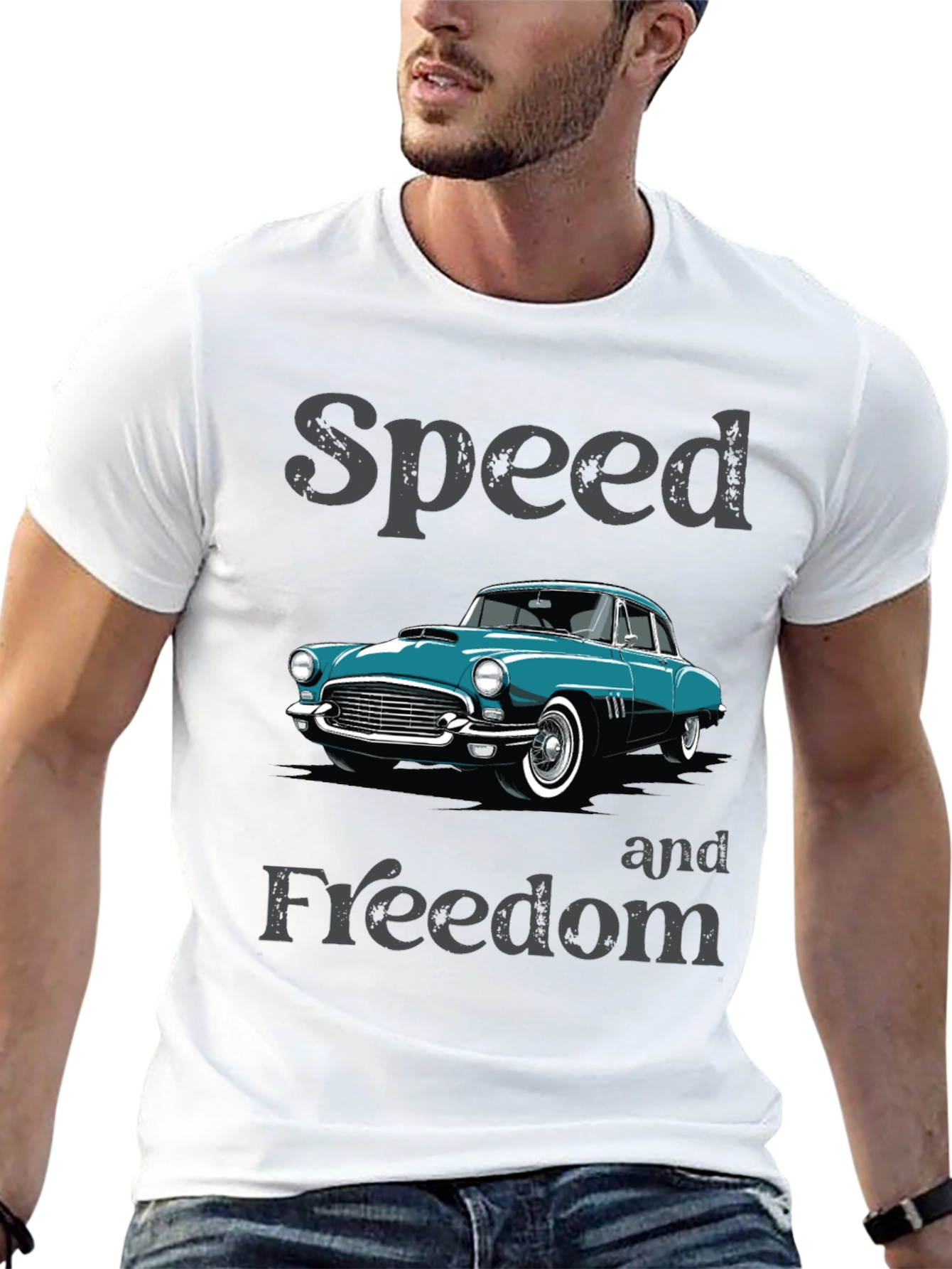 Speed and Freedom Classic Car Graphic Tee