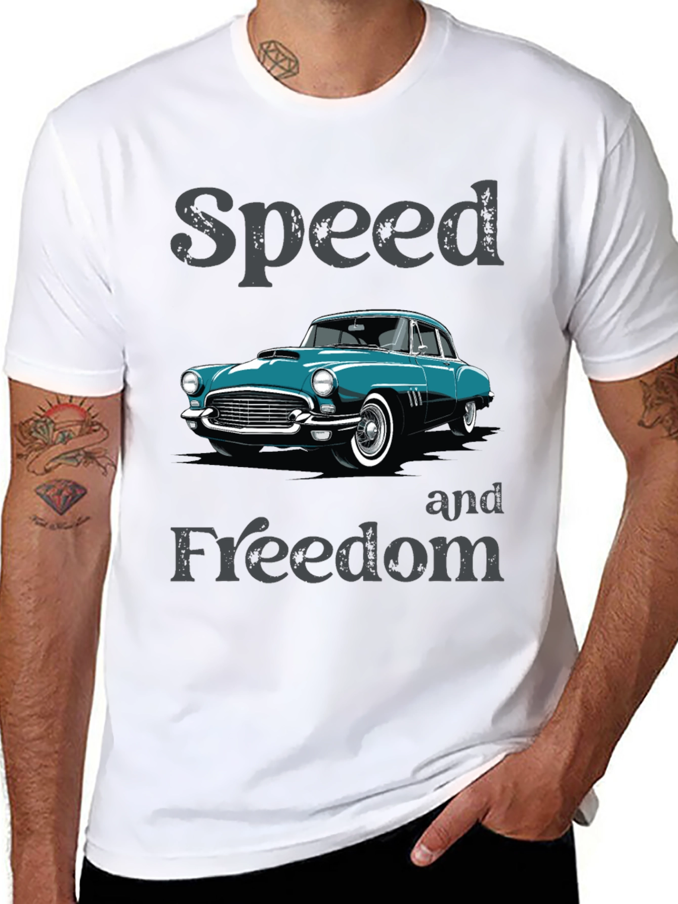 Speed and Freedom Classic Car Graphic Tee