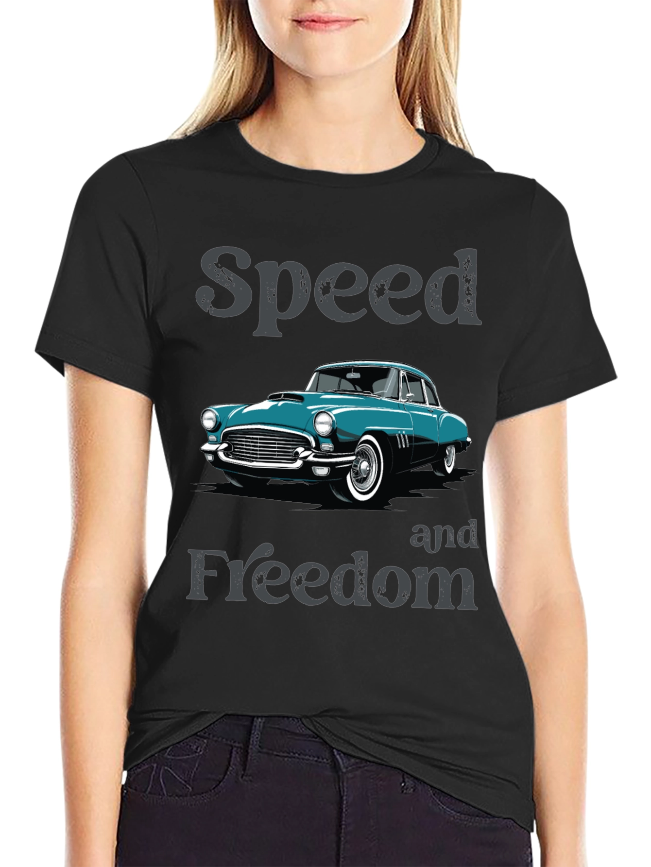 Speed and Freedom Classic Car Graphic Tee