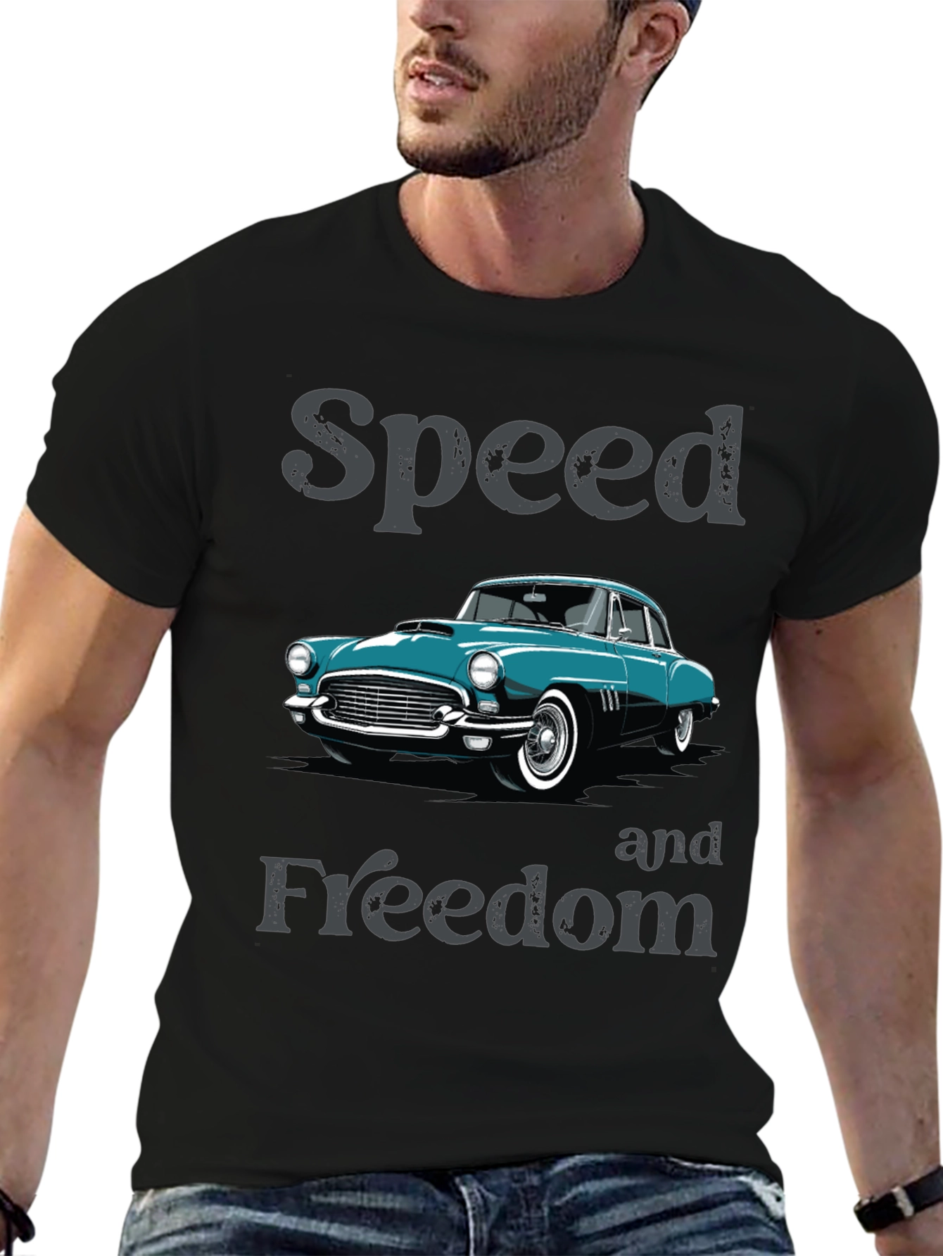 Speed and Freedom Classic Car Graphic Tee