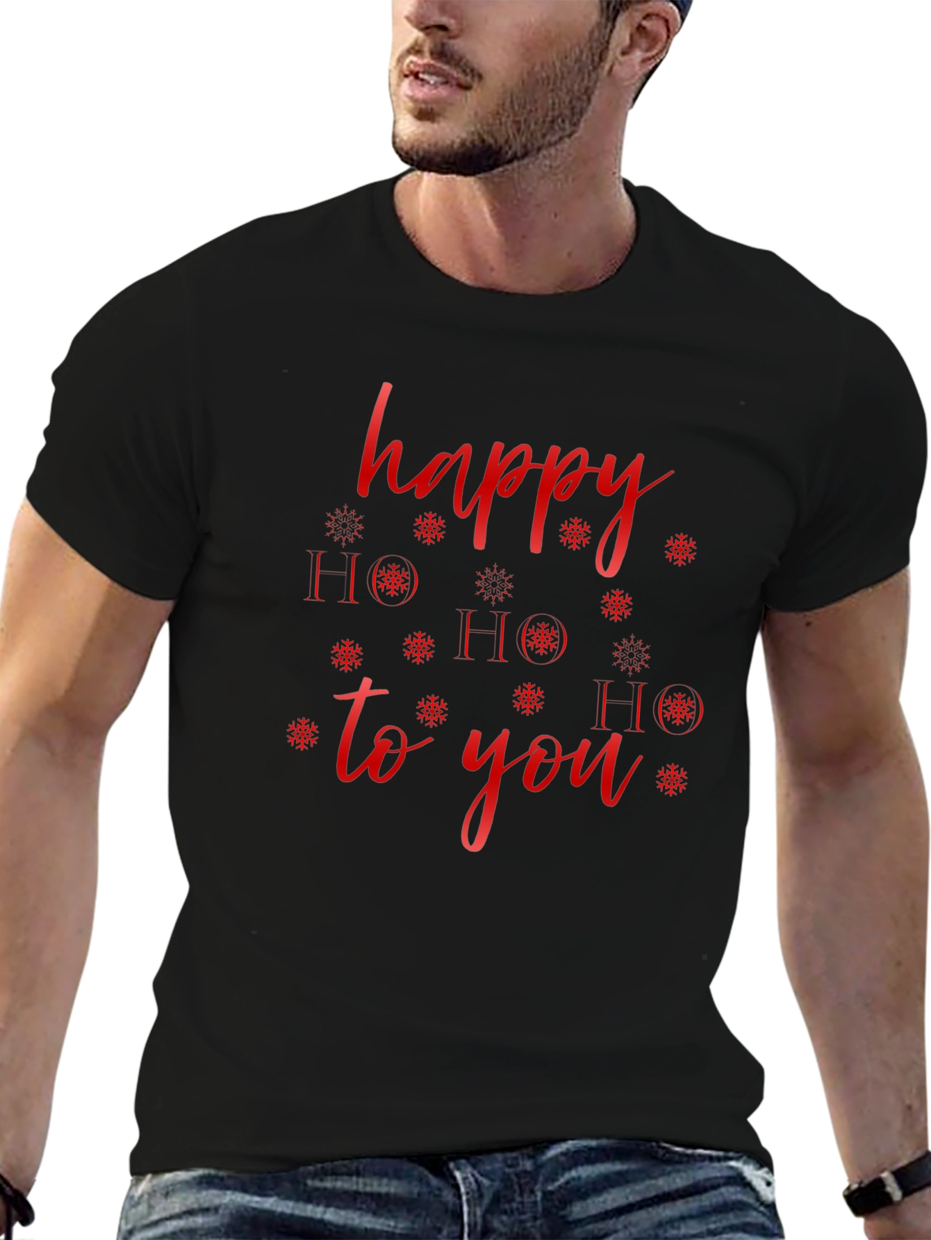 Happy HO HO HO to You Black Holiday T-Shirt