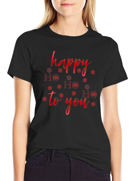 Happy HO HO HO to You Black Holiday T-Shirt