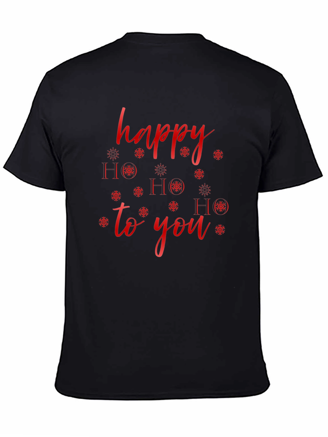 Happy HO HO HO to You Black Holiday T-Shirt