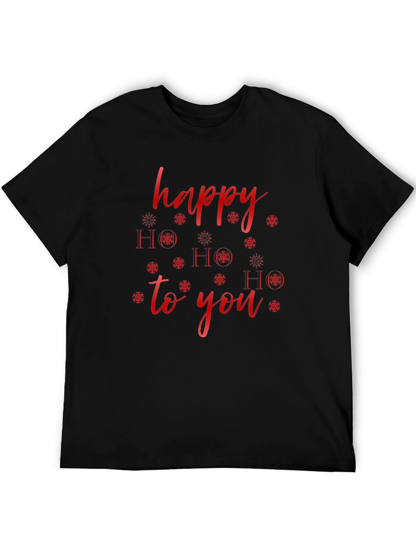 Happy HO HO HO to You Black Holiday T-Shirt