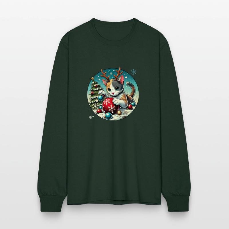 Christmas Cat Antlers: Ornament Playtime