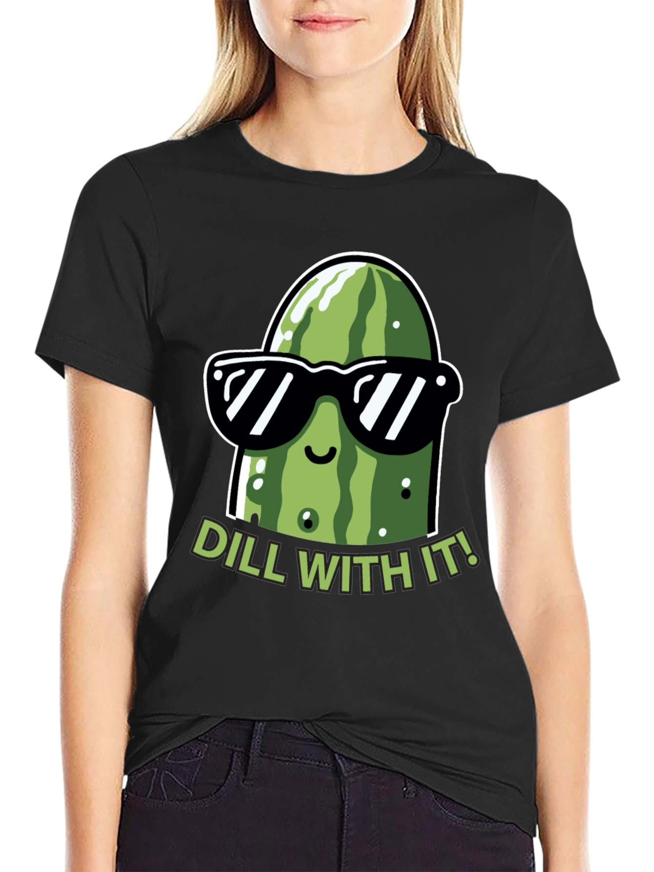 Dill With It! Funny Pickle Graphic T-Shirt