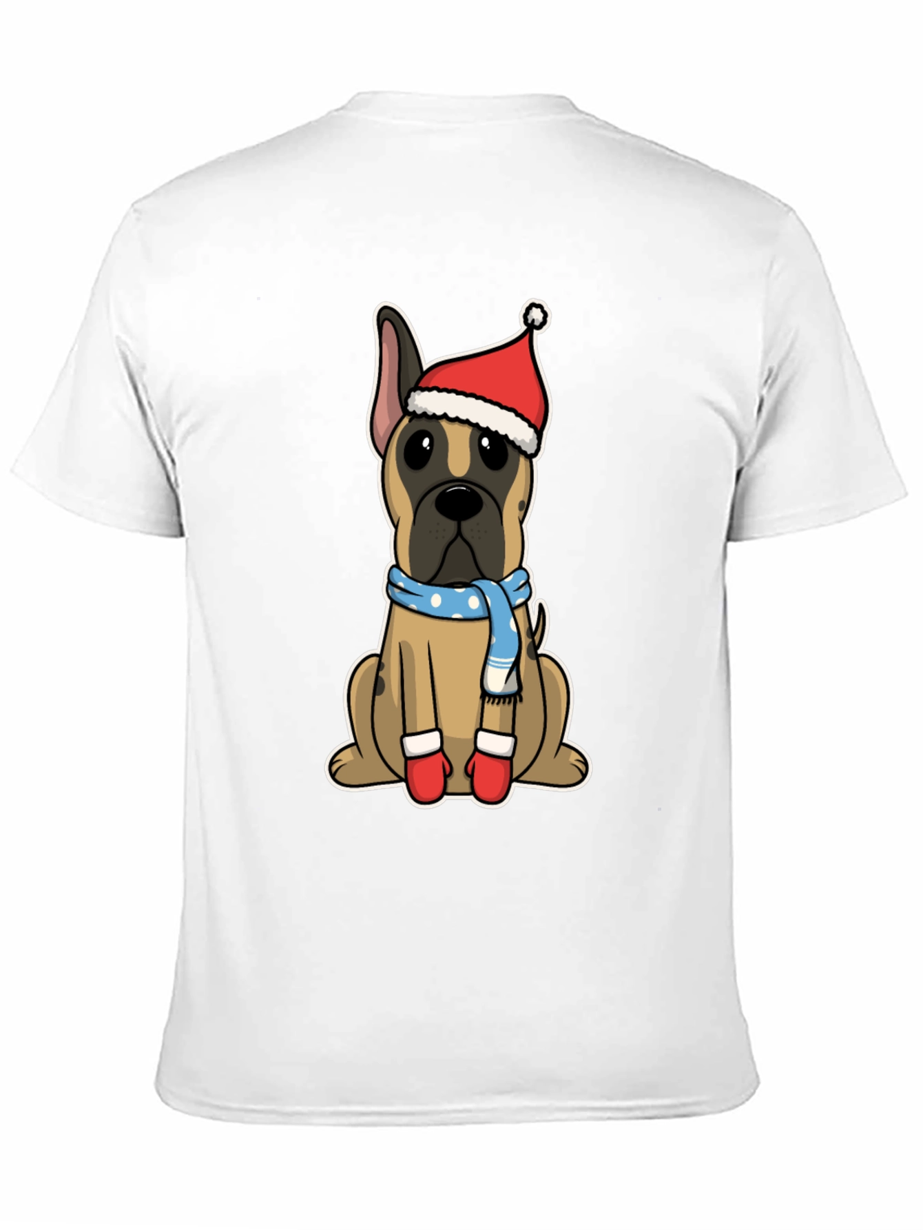 Christmas Dog Santa Hat T-Shirt – Festive Dog Lover Tee