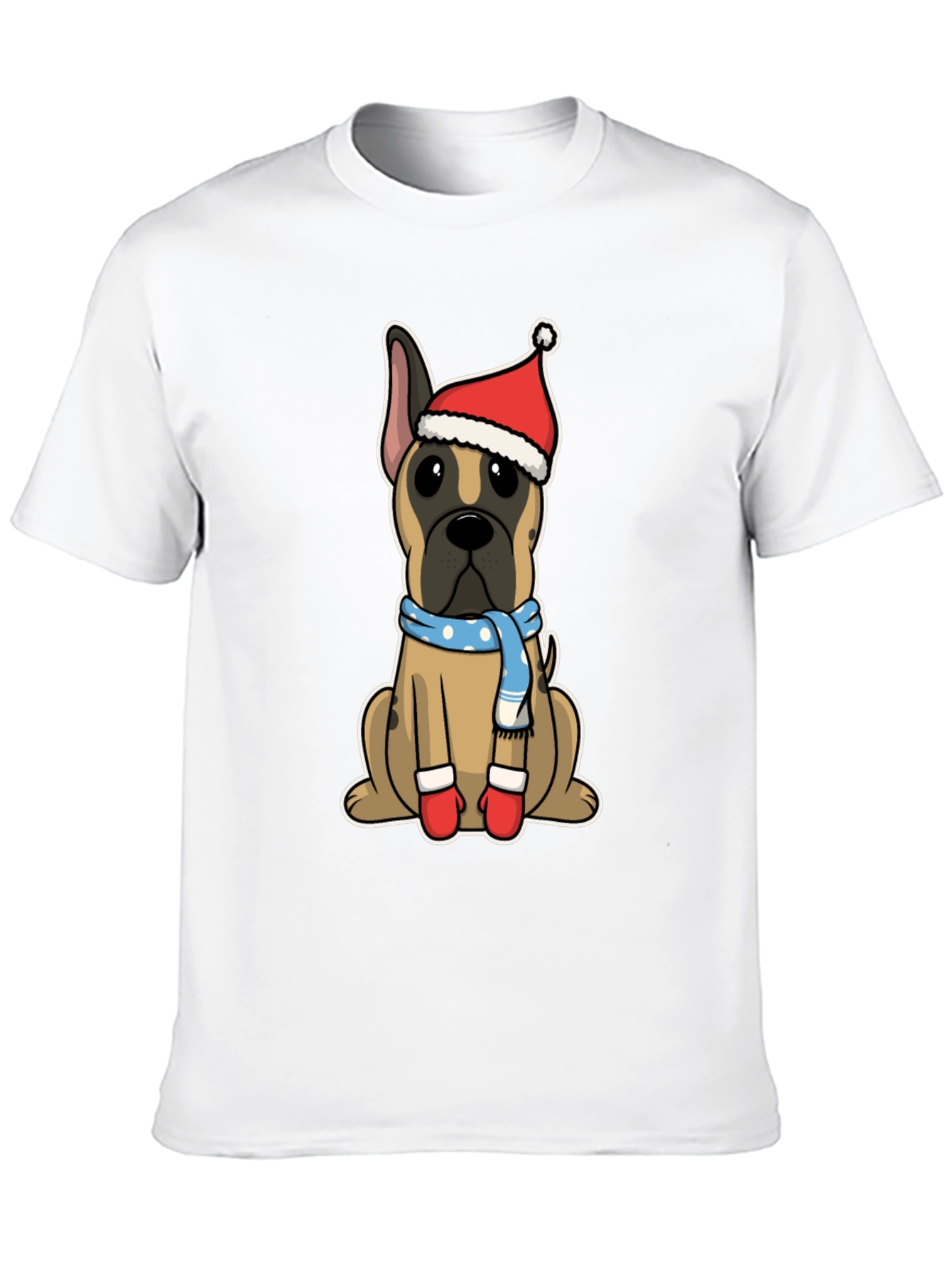 Christmas Dog Santa Hat T-Shirt – Festive Dog Lover Tee