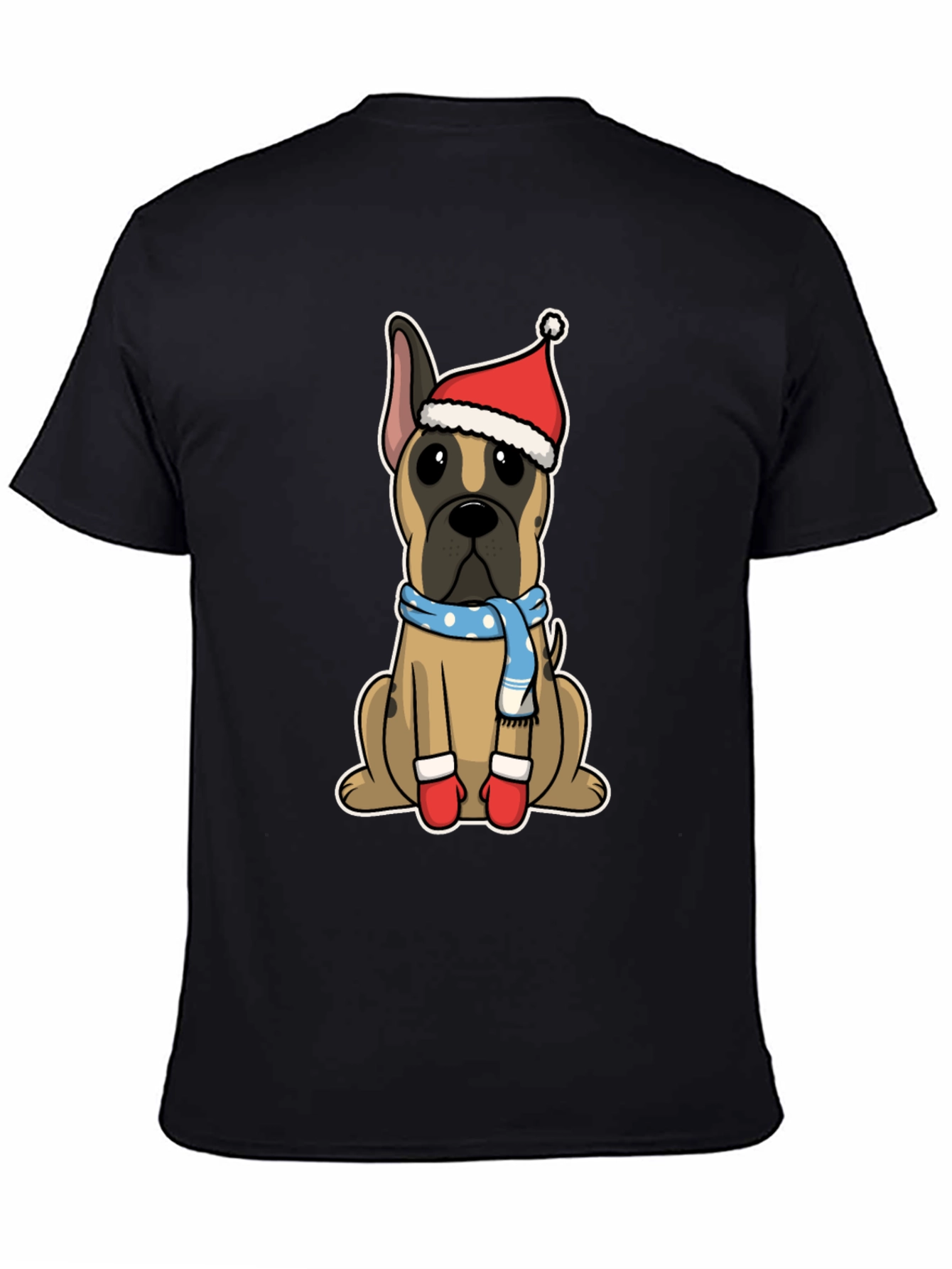 Christmas Dog Santa Hat T-Shirt – Festive Dog Lover Tee