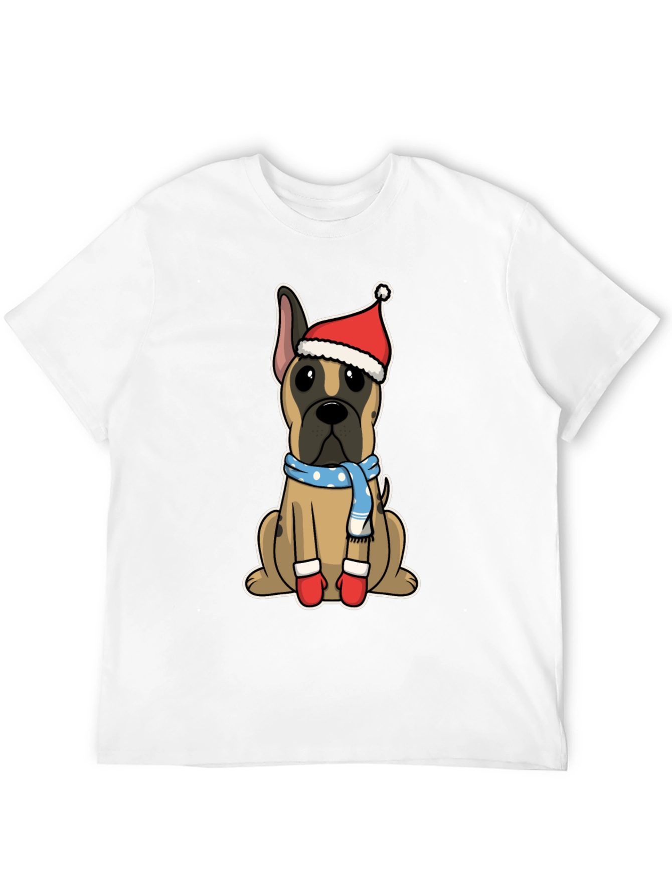 Christmas Dog Santa Hat T-Shirt – Festive Dog Lover Tee