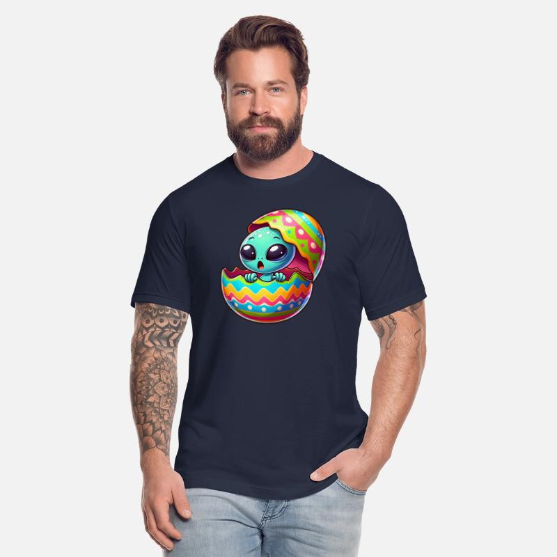 Colorful Alien Easter Egg Hatch Design