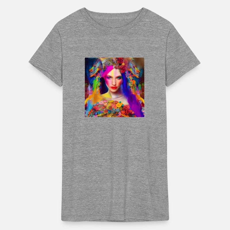 Colorful Fashion Model Mixed Media Collage