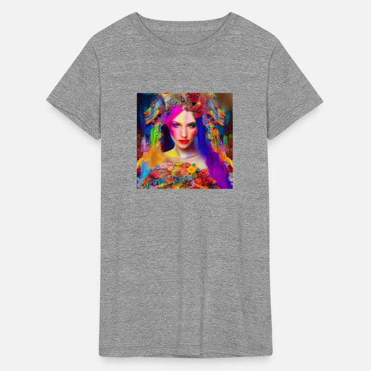 Colorful Fashion Model Mixed Media Collage