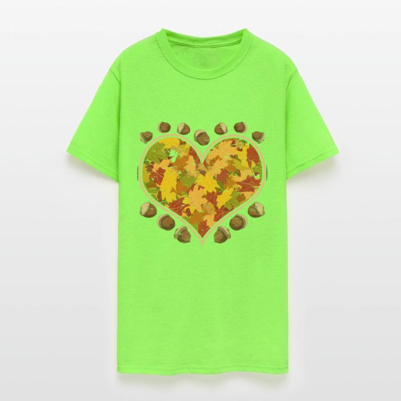 Colorful foliage heart leaves gift autumn