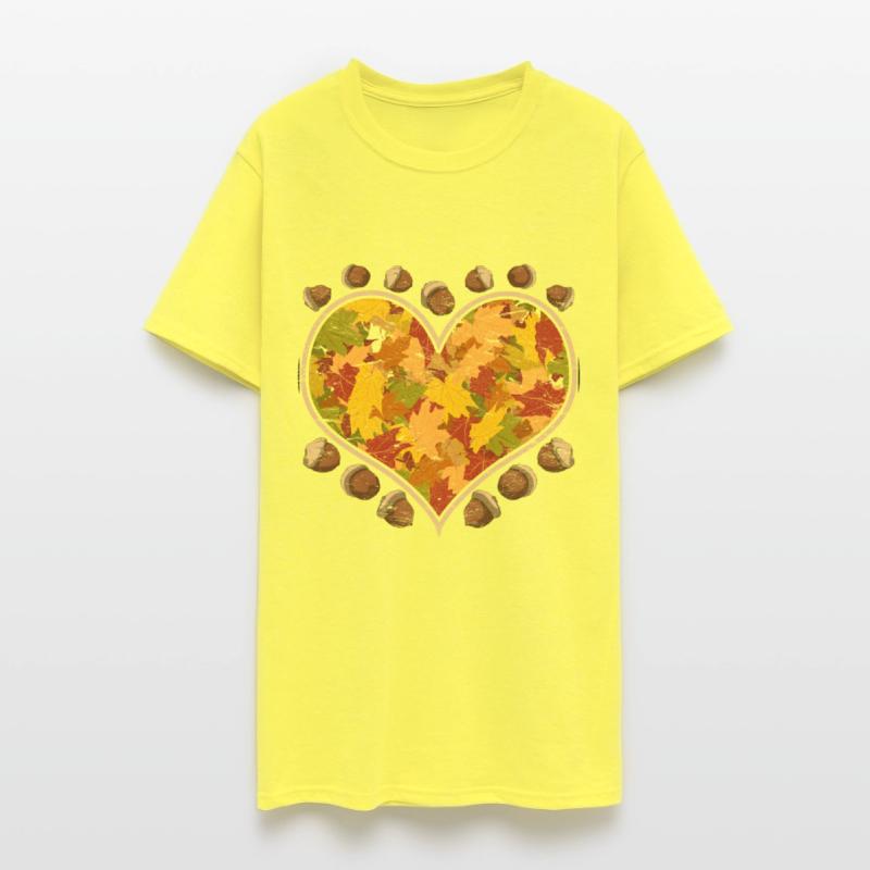 Colorful foliage heart leaves gift autumn