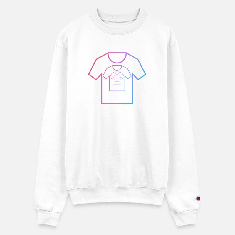 Colorful Neon Outline of Stacked T-Shirts 3d