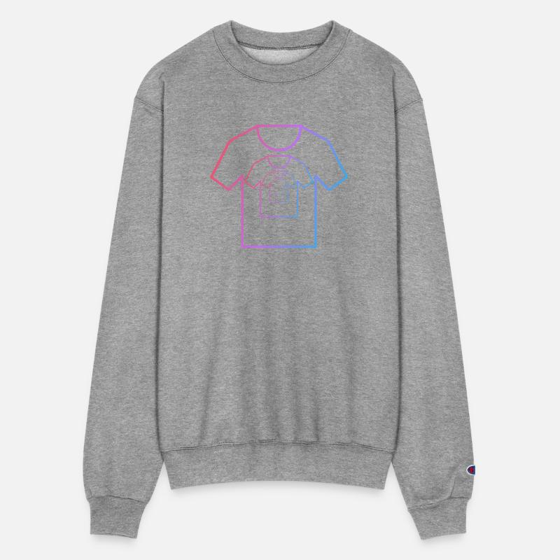 Colorful Neon Outline of Stacked T-Shirts 3d