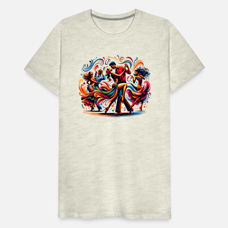 Colorful salsa scene