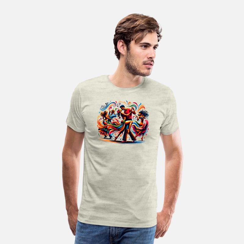 Colorful salsa scene