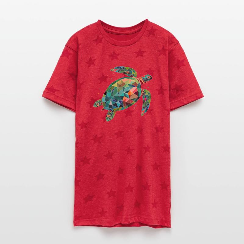 colorful water turtle - colorful sea design