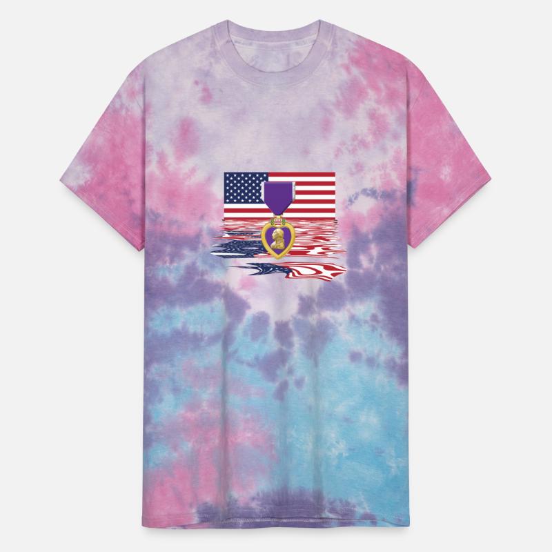 Combat Wounded Purple Heart T-Shirt Military Veter