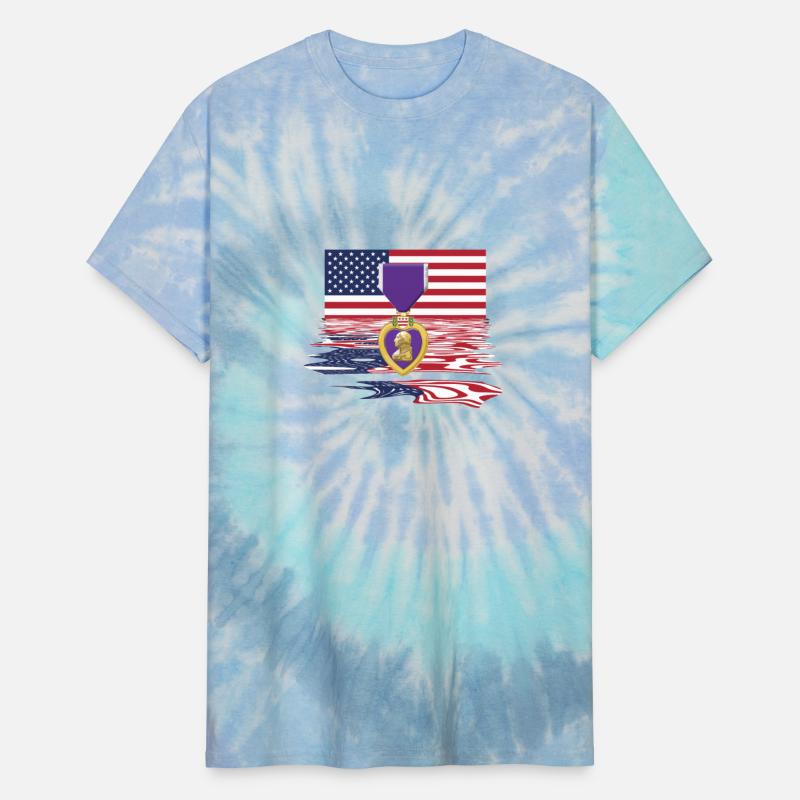 Combat Wounded Purple Heart T-Shirt Military Veter