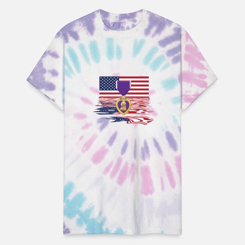 Combat Wounded Purple Heart T-Shirt Military Veter