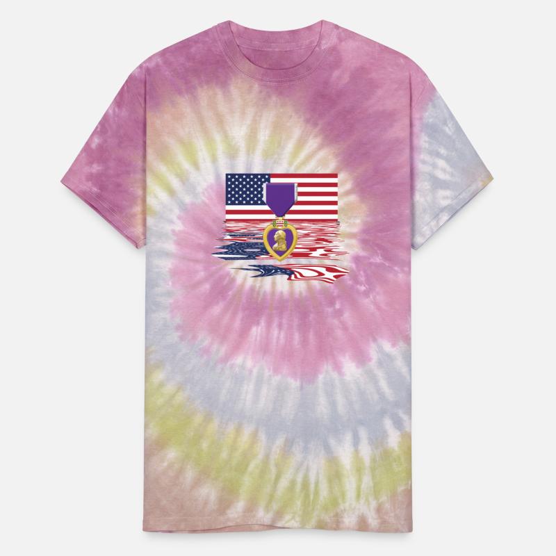 Combat Wounded Purple Heart T-Shirt Military Veter