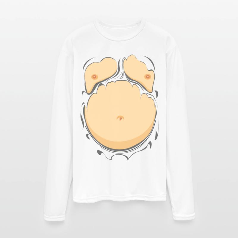 Comic Fat Belly, beer gut, beer belly, chest