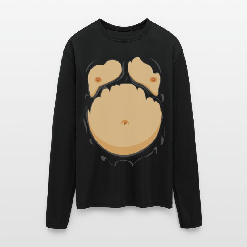 Comic Fat Belly, beer gut, beer belly, chest