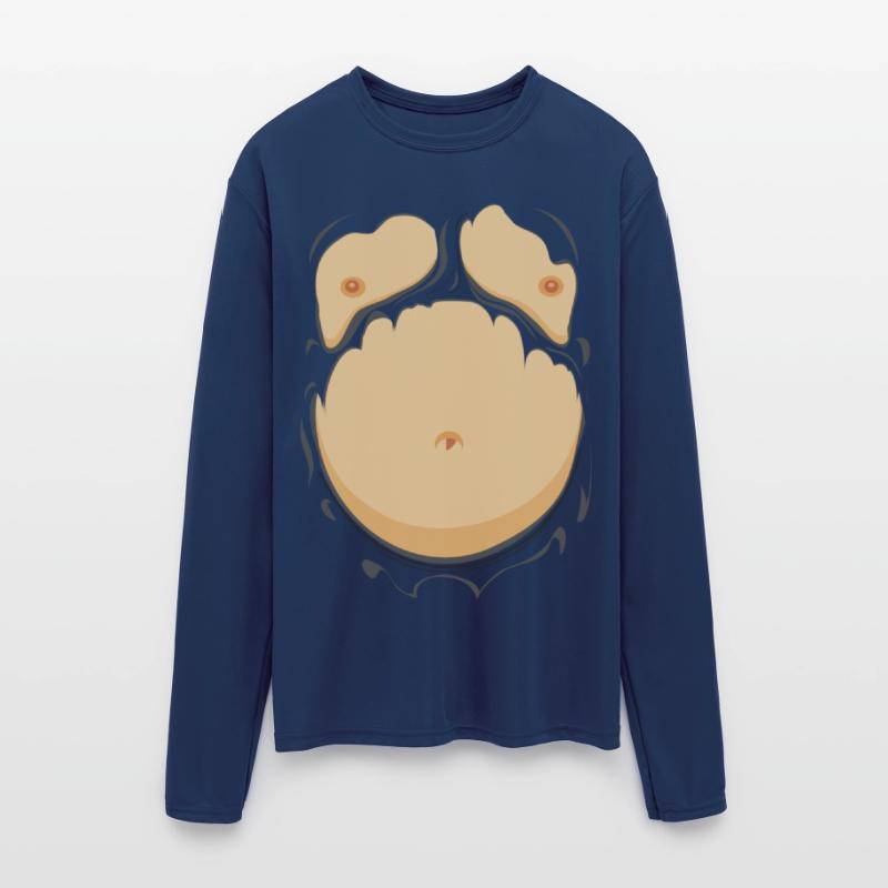 Comic Fat Belly, beer gut, beer belly, chest