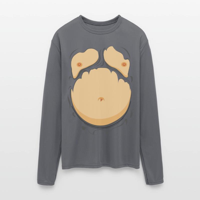 Comic Fat Belly, beer gut, beer belly, chest