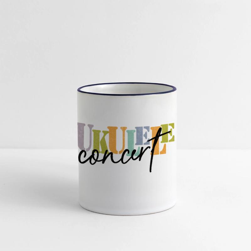 Concert Ukulele black on pastel