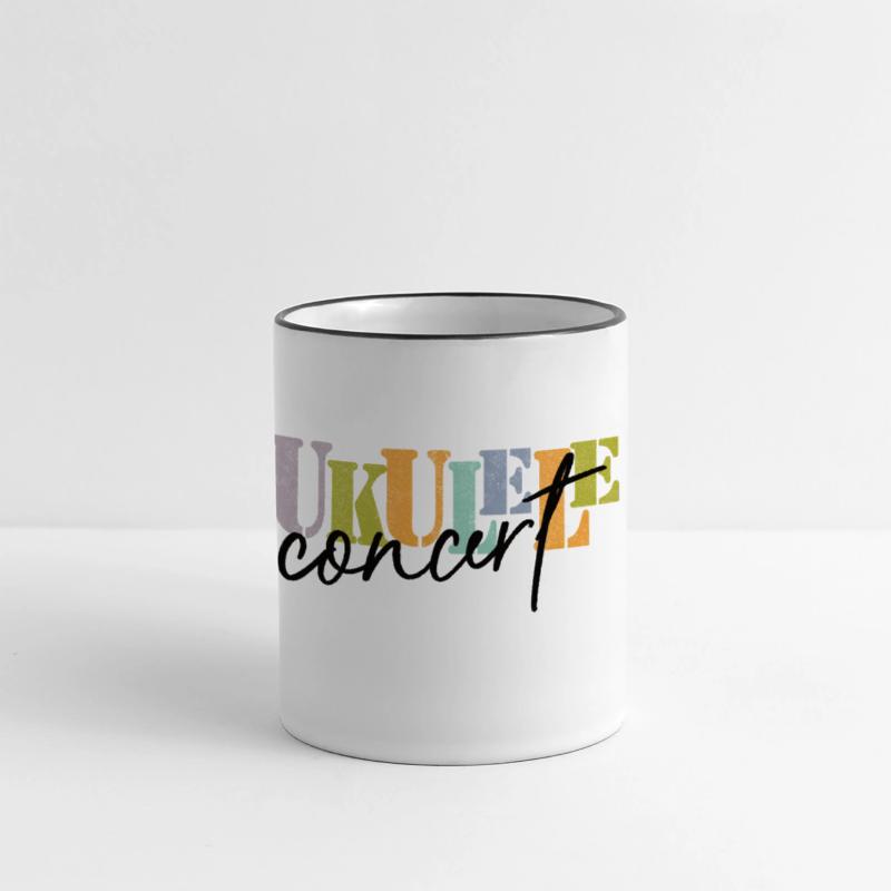 Concert Ukulele black on pastel