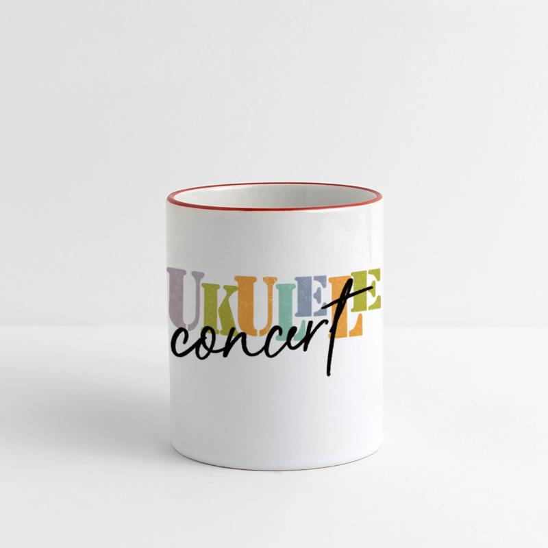 Concert Ukulele black on pastel