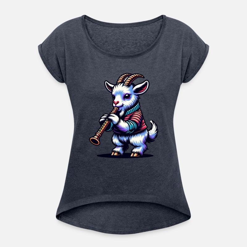 Cool Goat Playing Flute Farm Design