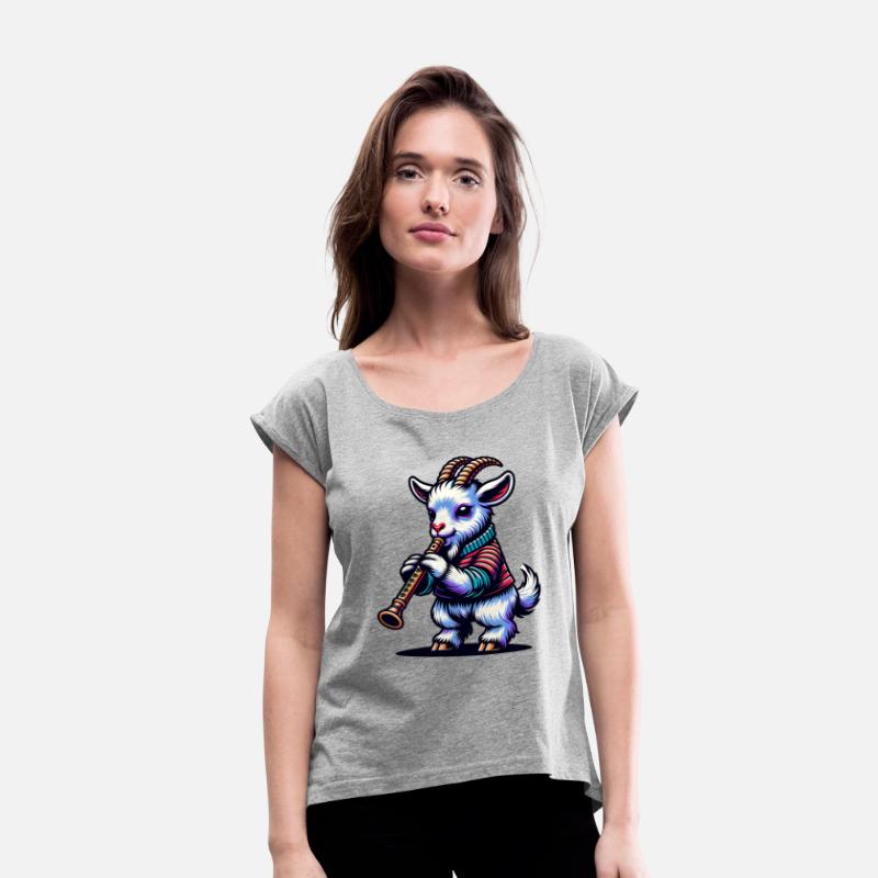 Cool Goat Playing Flute Farm Design